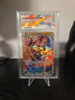 One Piece CCG TCG Monkey D Luffy Sec Op13-118 Sec ACE 10 - Image 1