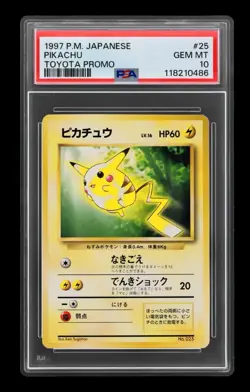 Pokemon TCG Pikachu Toyota promo #25 PSA 10 POP 44 - Image 1