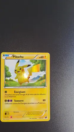 Carte Pokemon Pikachu 115/114 Secrete HOLO N&B De Base Noir Et Blanc NB Exc+ - Image 4