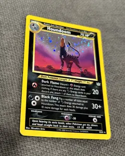 Houndoom Neo Revelation Holo Card 8/64 Unlimited Rare Pokemon TCG w/ Swirl 🌀 - Image 1