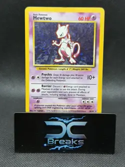 1999 MEWTWO 10/102 BASE SET HOLO RARE POKEMON TCG - Image 1