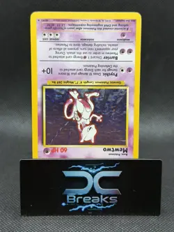 1999 MEWTWO 10/102 BASE SET HOLO RARE POKEMON TCG - Image 2