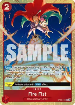 One Piece TCG: Best Selection Vol. 2 Fire Fist OP05-019 (Alt Art / Promo) - MINT - Image 3