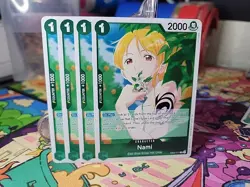 X4 Nami EB02-017 One Piece Tcg Extra Booster Foil English Playset - Image 1