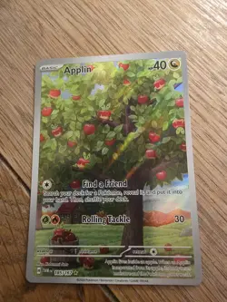 Pokemon TCG Applin Illustration Rare Card S&V Twilight Masquerade 185/167 - Image 2
