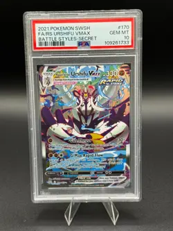 💥Rapid Strike URSHIFU VMAX Secret Rare Alt Art #170/163 Battle Styles PSA 10 - Image 1
