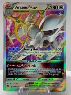 Pokemon Arceus VSTAR 123/172 Brilliant Stars Sword & Shield ULTRA RARE - Image 2