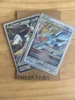 Arceus V/VStar Metal Cards Lot x2 122/172 123/172 UPC Pokemon TCG - Image 1