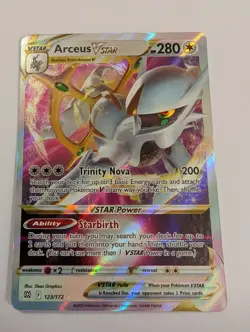 Pokemon Arceus VSTAR 123/172 Brilliant Stars Ultra Rare NM - Image 1
