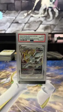 Pokemon TCG Arceus VSTAR Metal Card Brilliant Stars 123/172 PSA 10 - Image 1