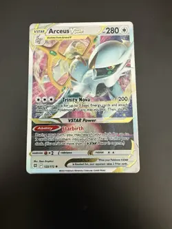 Pokemon TCG Arceus VSTAR Metal Card Brilliant Stars 123/172 - Image 1