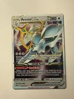 Pokemon TCG Arceus VSTAR Metal Card Brilliant Stars 123/172 - Image 1