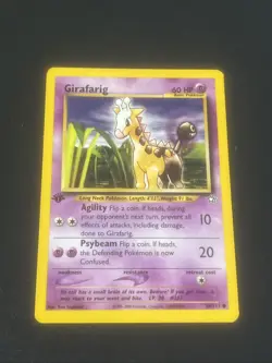 Near Mint - Girafarig 58/111 Neo Genesis 1st Edition Vintage WOTC Pokemon Card - Image 1