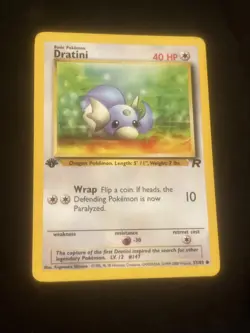 DRATINI 53/82 1st Edition Team Rocket WOTC Vintage Pokemon Card LP - Image 1