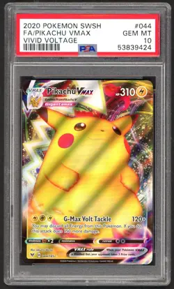 Pokemon Cards - PSA 10 Pikachu Vmax 044/185 - Vivid Voltage - GEM MT - PSA10 - Image 1