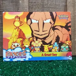 Topps Pokemon A GREAT DAY First Movie Pikachu Vacation Vintage Card #58 ~ 1998 - Image 1