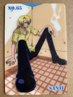 Sanji One Piece Gummy Card No.65 Gumica Bandai 2002 Japanese Card - Image 1