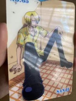 Sanji One Piece Gummy Card No.65 Gumica Bandai 2002 Japanese Card - Image 2