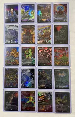 MTG TMNT 20 Card FULL SET Borderless Foil Mythic Doubling Season Raph’s Jitte - Image 1