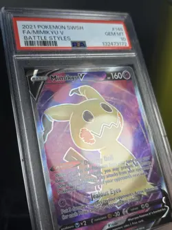 Pokemon TCG Mimikyu v Full Art Holo Rare Card 148/163 PSA 10 - Image 3