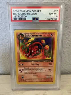 2000 POKEMON ROCKET 1ST EDITION #32 DARK CHARMELEON PSA 8 Graded Card - Image 1