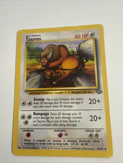 TAUROS - 62/130 - Base Set 2 - Pokemon Card - LP - Image 1