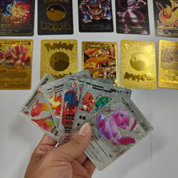 55PCS Pokemon Card Foil GOLD PACK 55 CARDS TCG GX Vmax GX Card Charizard Rare - Image 1