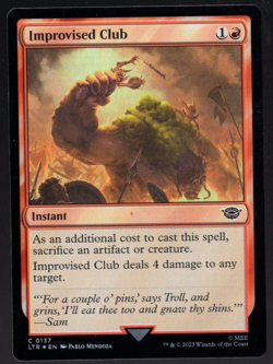 Improvised Club 0137 Common Foil Lord of the Rings MTG Near Mint - Image 1