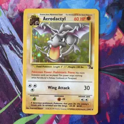 1999 Pokemon Aerodactyl Holo Rare 1st Edition Fossil 1/62 LP - Image 1