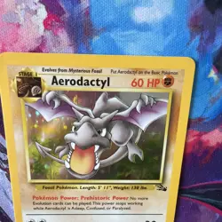 1999 Pokemon Aerodactyl Holo Rare 1st Edition Fossil 1/62 LP - Image 5