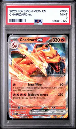 2023 POKEMON MEW EN-151 #006 CHARIZARD EX PSA 9 - Image 1