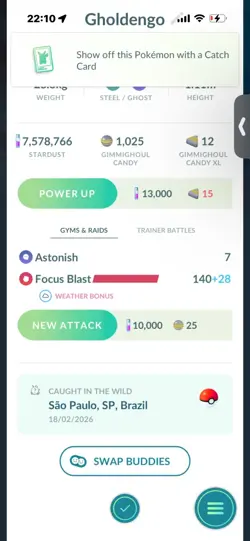 Pokemon Go Shiny Gholdengo ( High CP) - Image 2