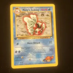 1st Edition Misty’s Seaking 55/132 - Gym Heroes - Near Mint Pokemon - Image 1
