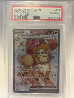2023 Pokemon SVI EN ARCANINE ex ULTRA RARE PSA 10 - Image 1