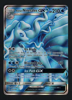 Alolan Ninetales GX 132/145 SM Guardians Rising Full Art Ultra Rare Pokemon TCG - Image 1
