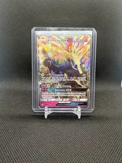 Pokemon TCG Xerneas GX 90/131 SM Forbidden Light Ultra Rare LP - Image 1