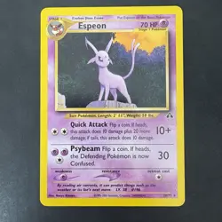 Pokemon Vintage Non Holo Rare Espeon Neo Discovery 20/75 WotC - Image 1