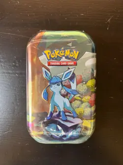 Pokemon Scarlet Violet Prismatic Evolutions Mini Tin Glaceon 2-Pack, Sealed - Image 1