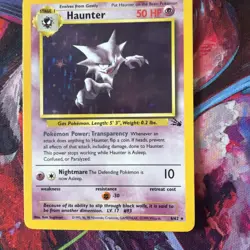 Pokemon TCG Haunter Fossil 6/62 Holo Unlimited Rare LP/NM Condition - Image 1