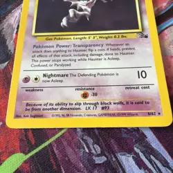 Pokemon TCG Haunter Fossil 6/62 Holo Unlimited Rare LP/NM Condition - Image 4