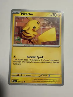 NM Pikachu 051/162 Common SV05 Temporal Forces Regular Pokemon card English - Image 1
