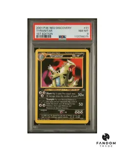 PSA 8 NM-MT Tyranitar 1st Edition 31/75 Non Holo Pokemon Neo Discovery - Image 1
