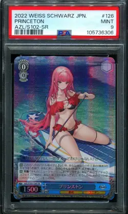 PSA 9 Princeton AZL/S102-SR Azur Lane Weiss Schwarz Card - Image 1
