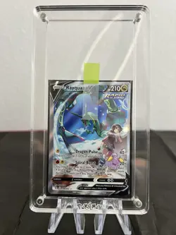 Pokemon TCG Rayquaza v Evolving Skies Holo Ultra Rare Full Art 194/203 NM- - Image 1