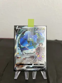 Pokemon TCG Rayquaza v Evolving Skies Holo Ultra Rare Full Art 194/203 NM- - Image 4