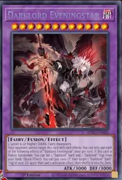 BPRO-EN036 Darklord Eveningstar Secret Rare 1st Edition YuGiOh Preorder - Image 1
