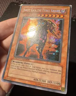 Yugioh Swift Gaia The Fierce Knight CT1-EN004 Misprint Super Rare MP - Image 5