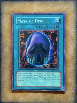 Yugioh Mask of Dispel LON-017 Super Rare LP - Image 1