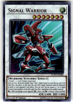 x1 Signal Warrior - DUPO-EN006 - Ultra Rare - 1st Edition Yu-Gi-Oh! M/NM - Image 1