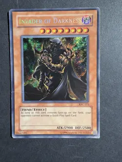 Yugioh Invader Of Darkness IOC-111 Secret Rare 1st Edition HP - Image 1